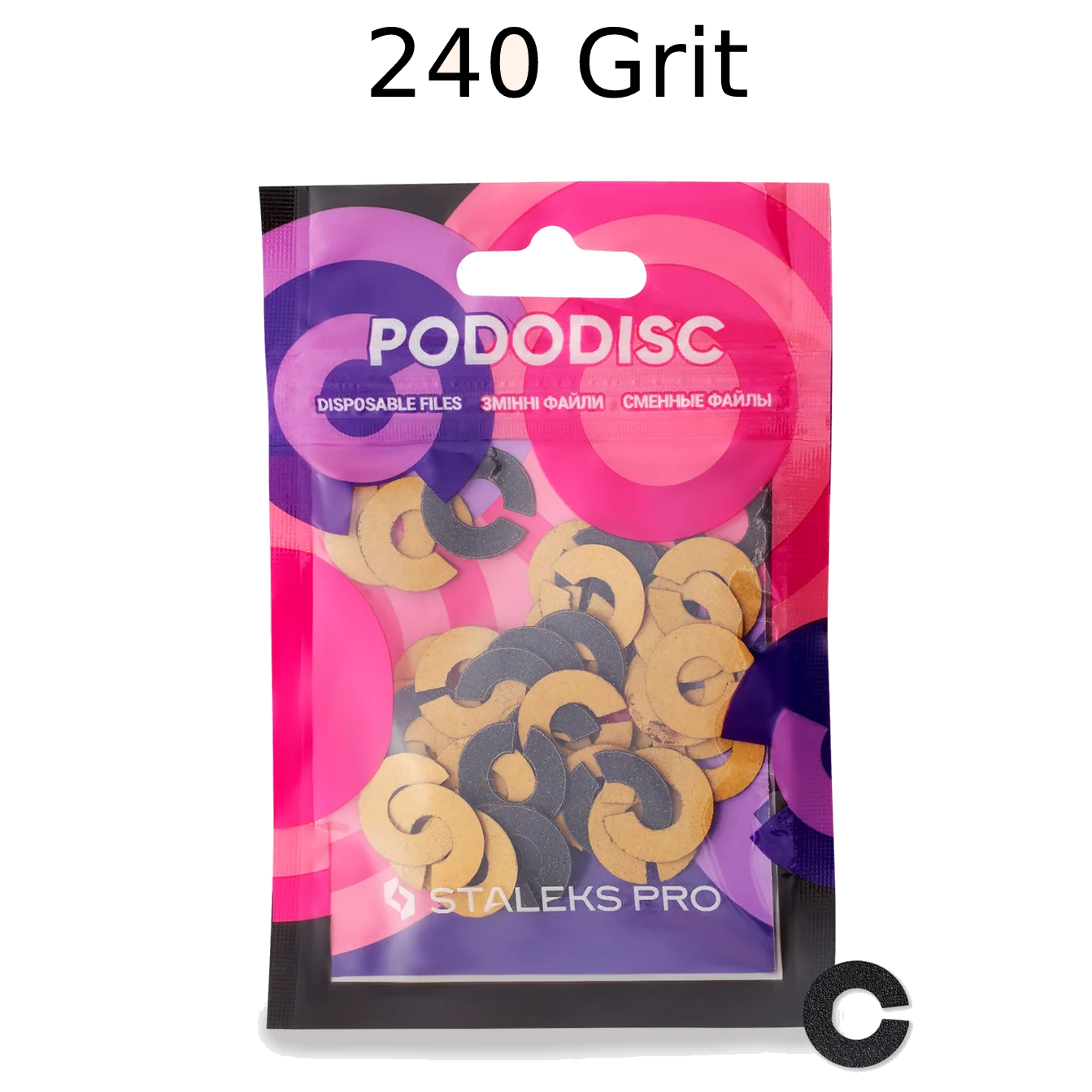 STALEKS PRO EXPERT UMBRELLA PODODISC RINGLIKE DISPOSABLE FILES SIZE S 15 MM DIAMETER REFILL PADS FOR PEDICURE DISC 50 PCS PDFR-15- STALEKS™