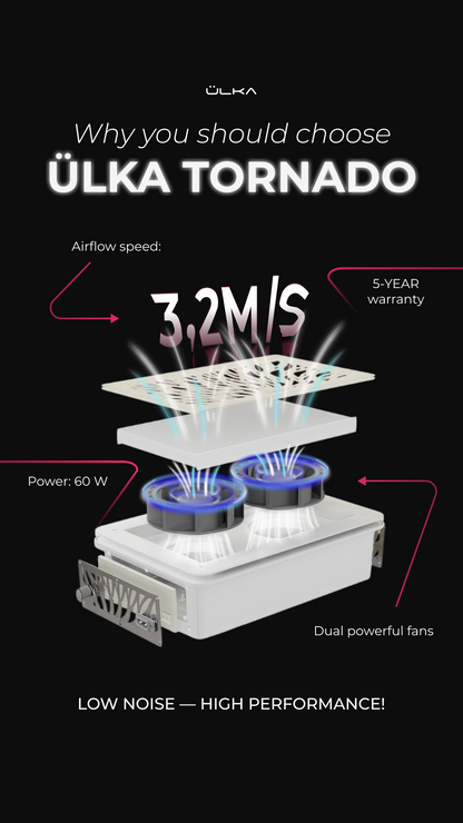 ULKA - Built-in Tornado Nail Dust Collector