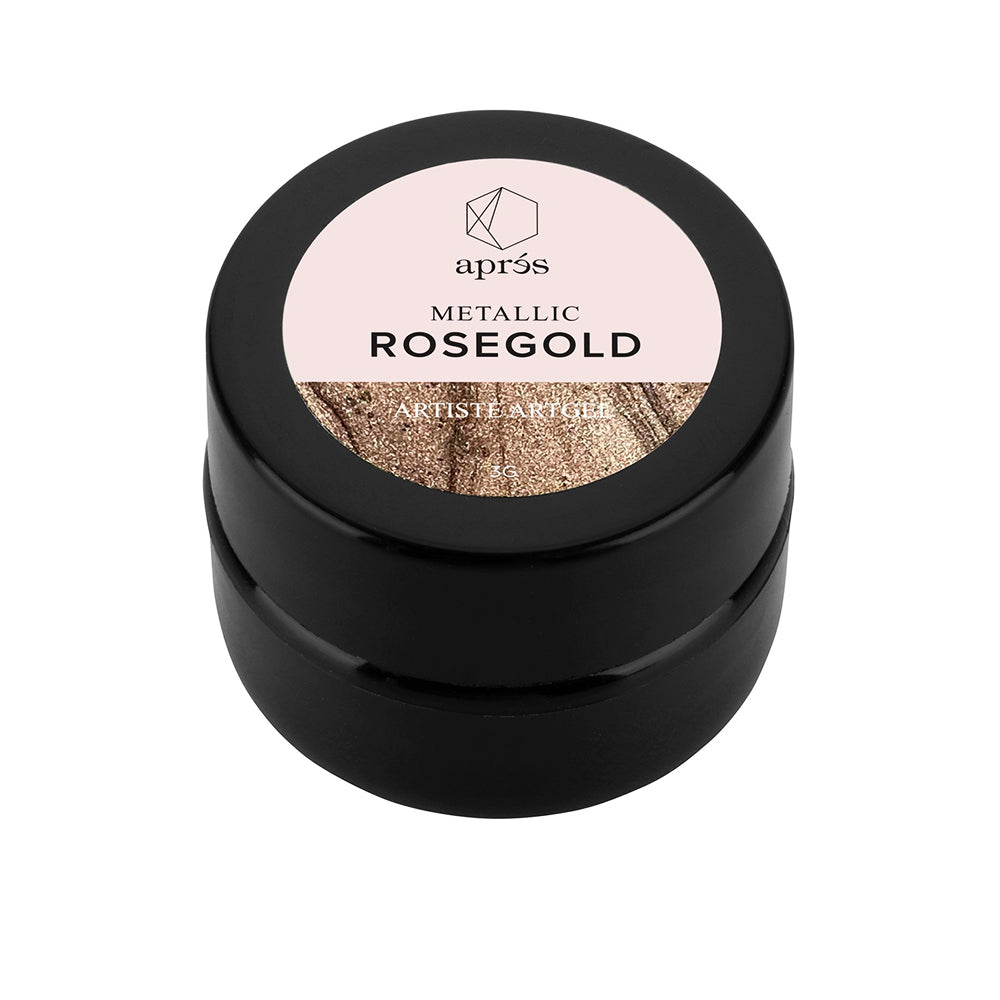 Apres Artiste Gel - Metallic  Rose Gold