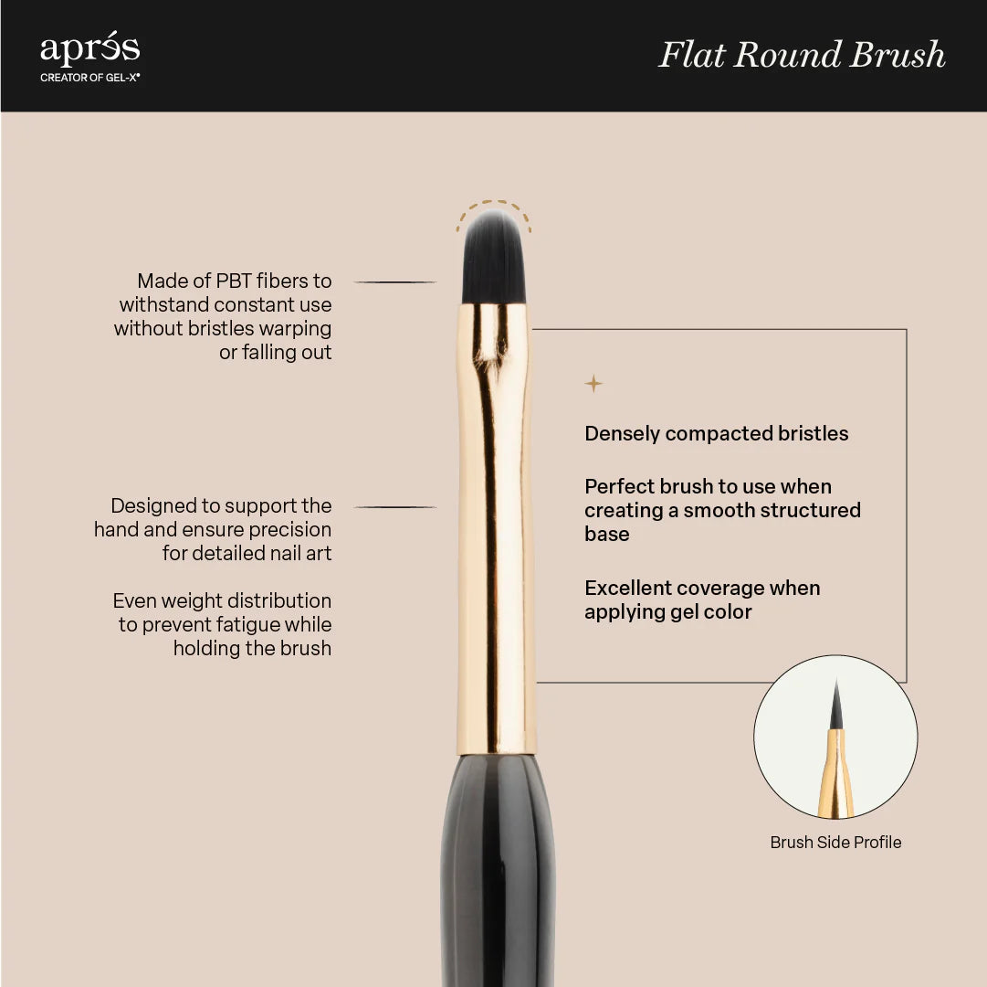 Flat Round Brush Apres 