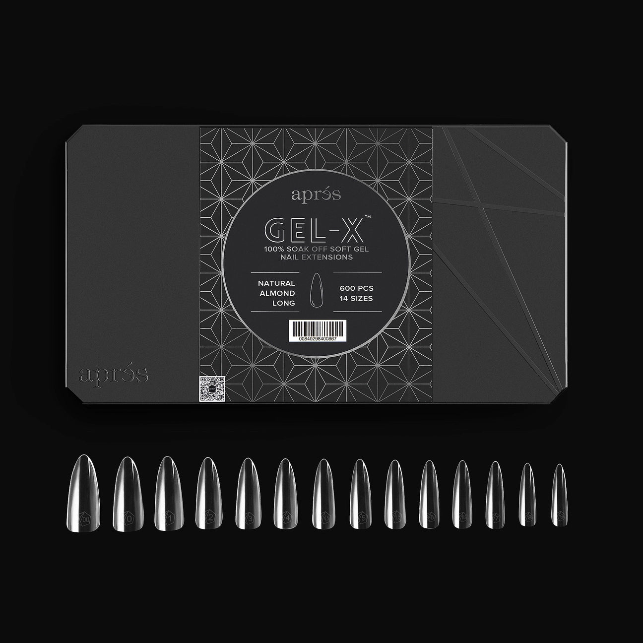 Apres - Gel-X Natural Almond Long Box of Tips 2.0, 600pcs