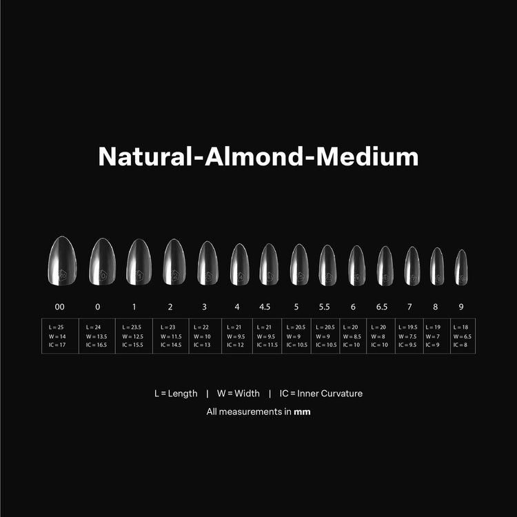 Apres - Gel-X Natural Almond Medium Box of Tips 2.0, 600pcs