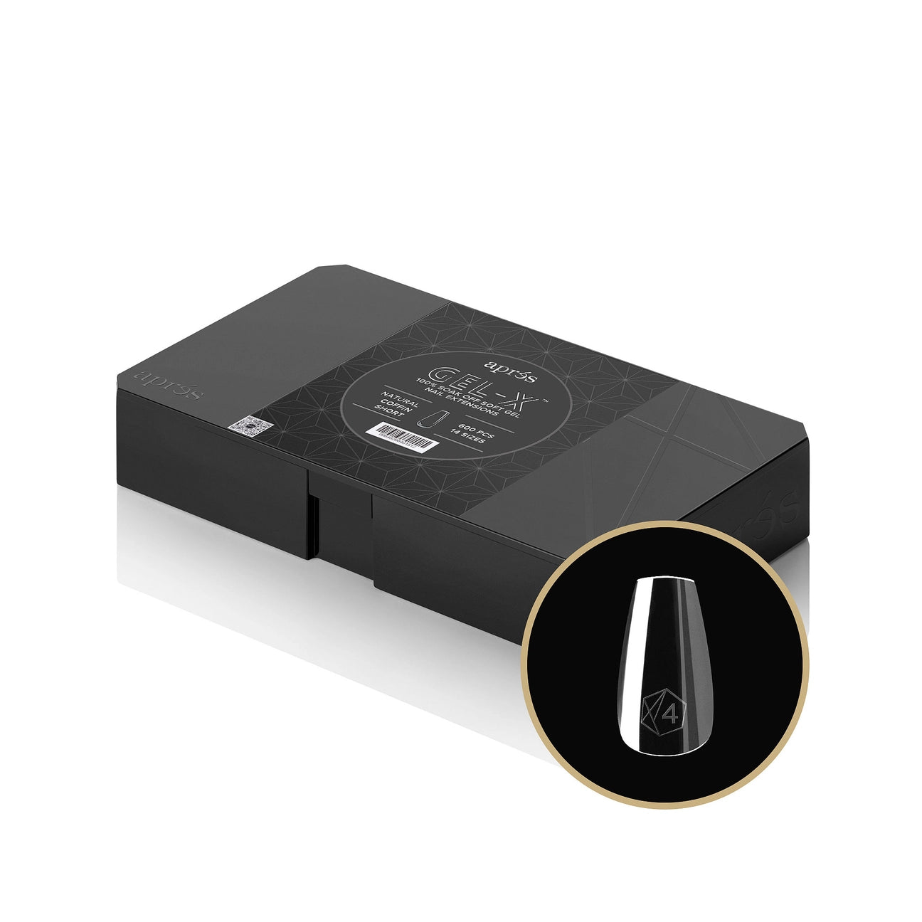 Apres - Gel-X Natural Coffin Short Box of Tips 2.0, 600pcs