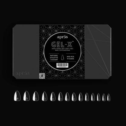 Apres - Gel-X Natural Stiletto Extra Short Box of Tips 2.0, 600pcs