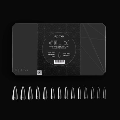 Apres - Gel-X Natural Stiletto Long Box of Tips 2.0, 600pcs