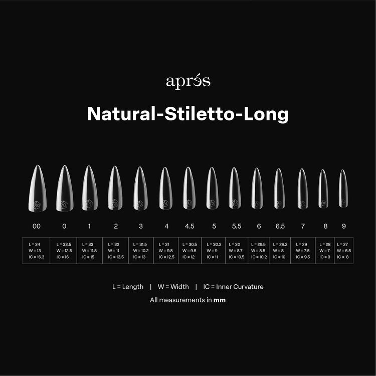 Apres - Gel-X Natural Stiletto Long Box of Tips 2.0, 600pcs
