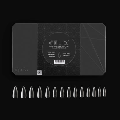 Apres - Gel-X Natural Stiletto Medium Box of Tips 2.0, 600pcs