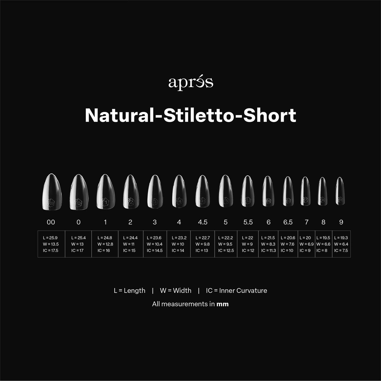 Apres - Gel-X Natural Stiletto Short Box of Tips 2.0, 600pcs