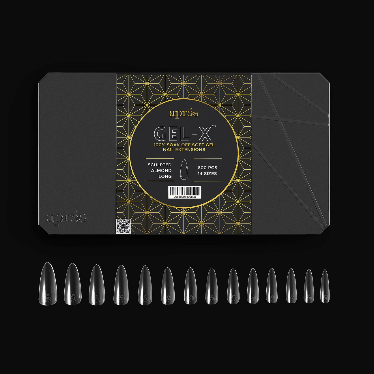 Apres - Gel-X Sculpted Almond Long Box of Tips 2.0, 600pcs