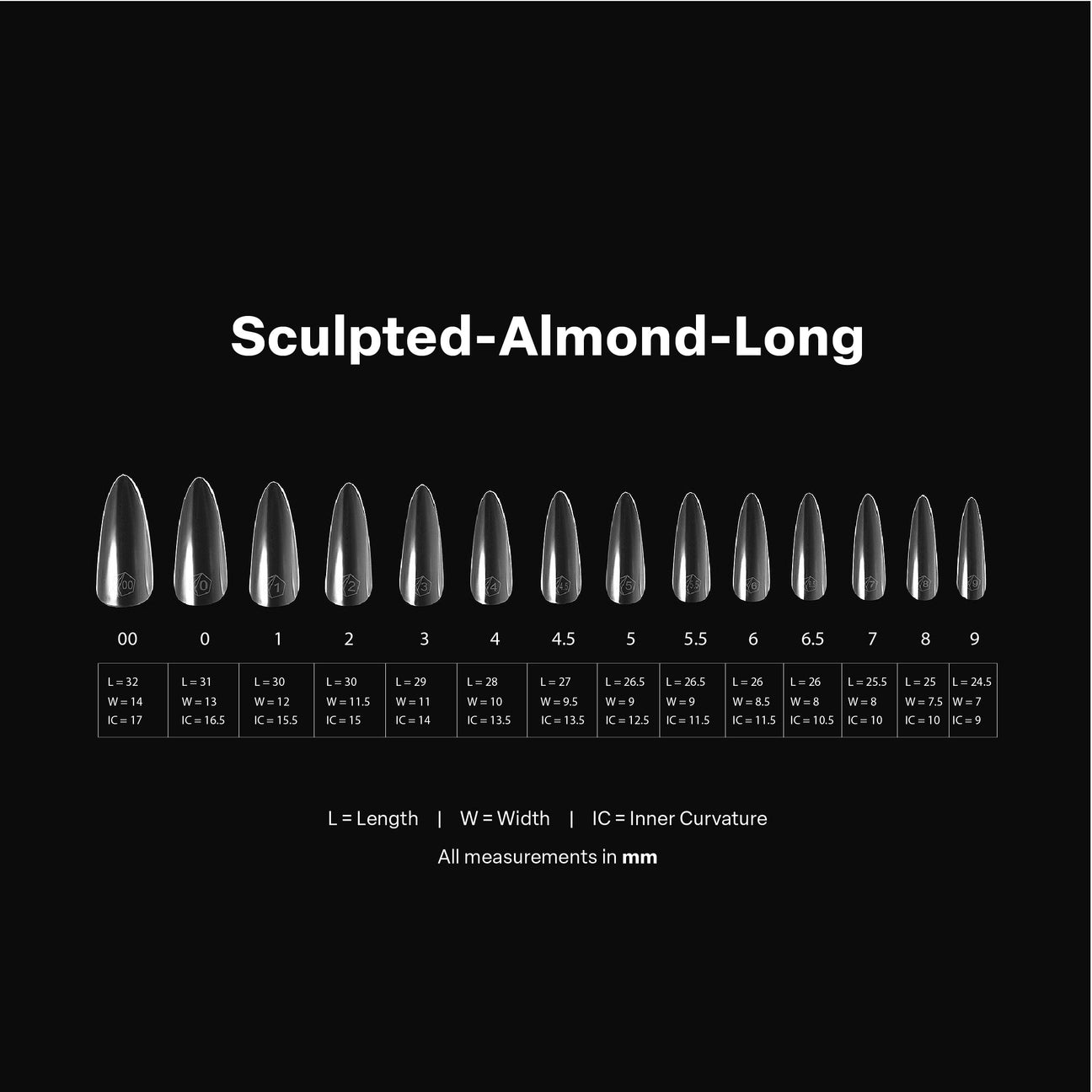 Apres - Gel-X Sculpted Almond Long Box of Tips 2.0, 600pcs