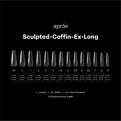 Apres - Gel-X Sculpted Coffin Extra Long Box of Tips, 420pcs