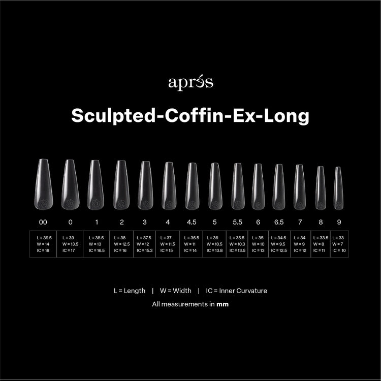 Apres - Gel-X Sculpted Coffin Extra Long Box of Tips, 420pcs
