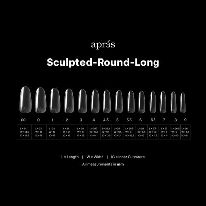 Apres - Gel-X Sculpted Round Long Box of Tips 2.0, 600pcs