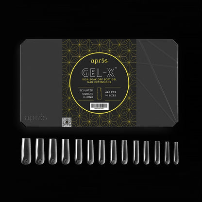 Apres - Gel-X Sculpted Square Extra Long Box of Tips, 420pcs