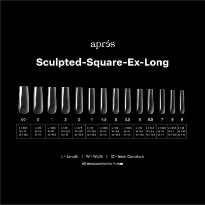 Apres - Gel-X Sculpted Square Extra Long Box of Tips, 420pcs