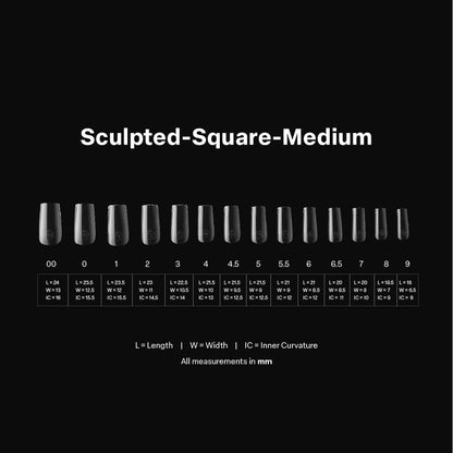 Apres - Gel-X Sculpted Square Medium Box of Tips 2.0, 600pcs