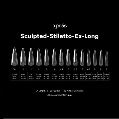Apres - Gel-X Sculpted Stiletto Extra Long Box of Tips, 420pcs