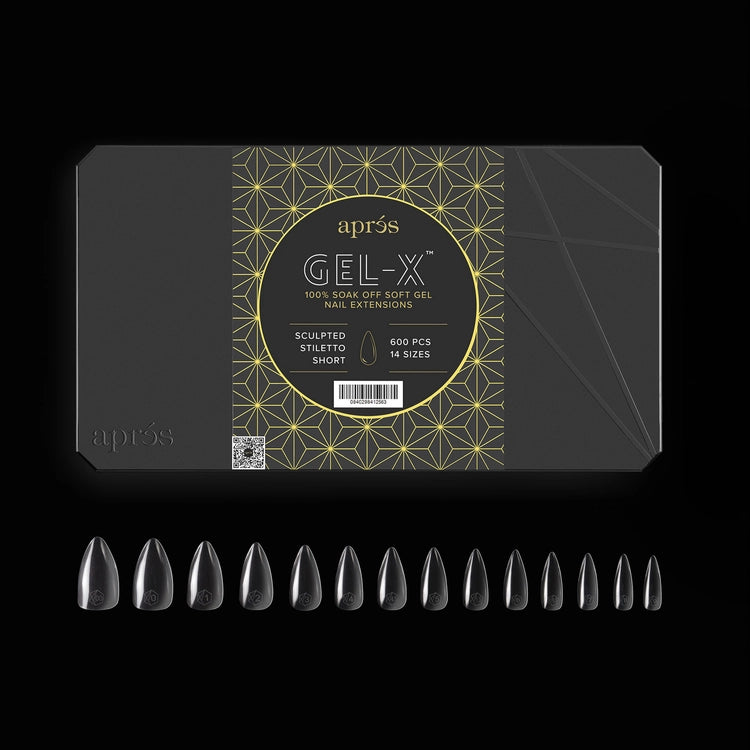 Apres - Gel-X Sculpted Stiletto Short Box of Tips 2.0, 600pcs