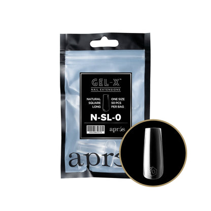 Apres - Gel-X Natural Stiletto Short Tips  – Size 0 (50 pcs)