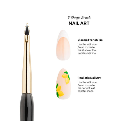 Apres V-Shape Brush Nail Art