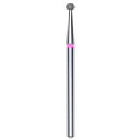 DIAMOND NAIL DRILL BIT, "BALL", RED, HEAD DIAMETER 2.7MM (FA01R027) - STALEKS™