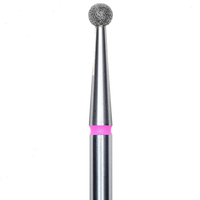 DIAMOND NAIL DRILL BIT, "BALL", RED, HEAD DIAMETER 2.7MM (FA01R027) - STALEKS™