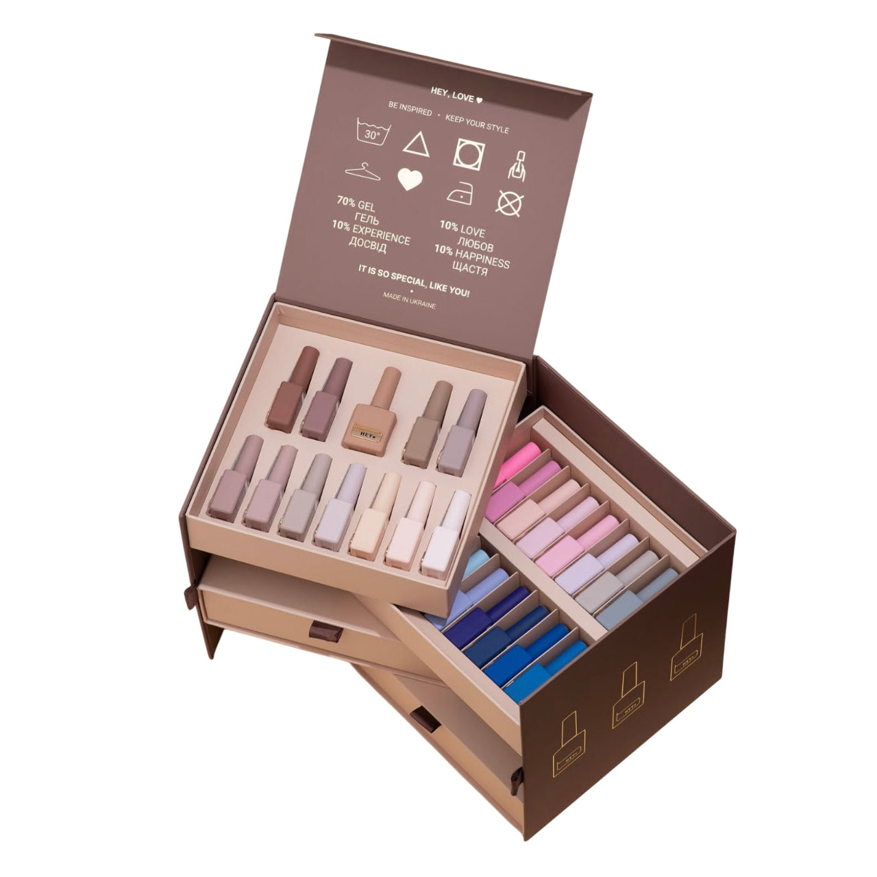 HEYLOVE - Color Gels Box (66 colors), 15ml