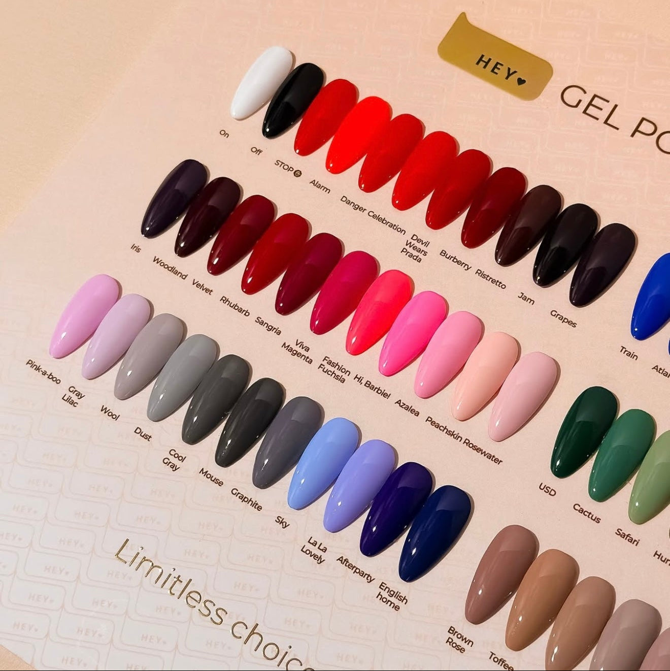 HEYLOVE - Color Gels Box (66 colors), 15ml