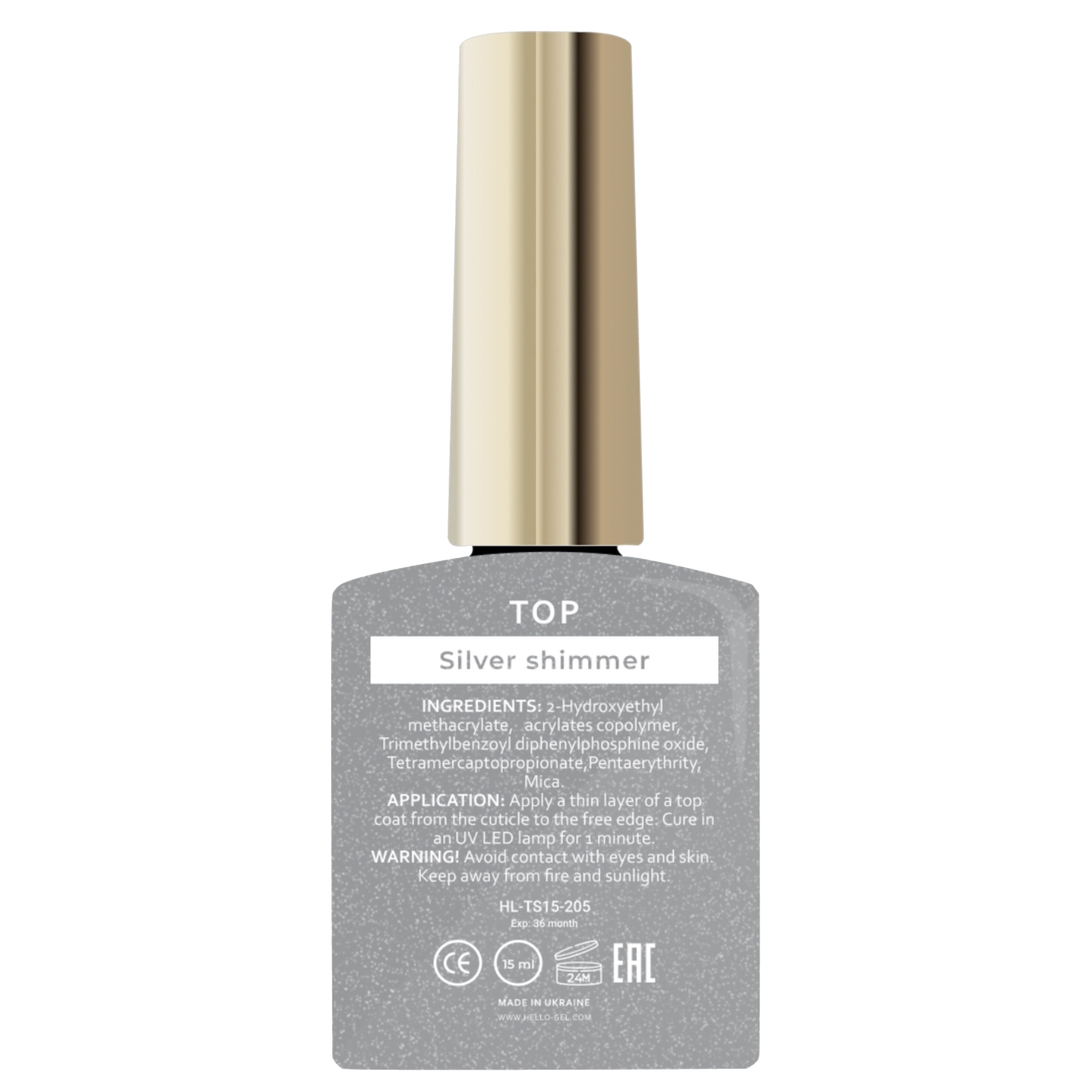 HEYLOVE - Silver Shimmer Top, 15ml