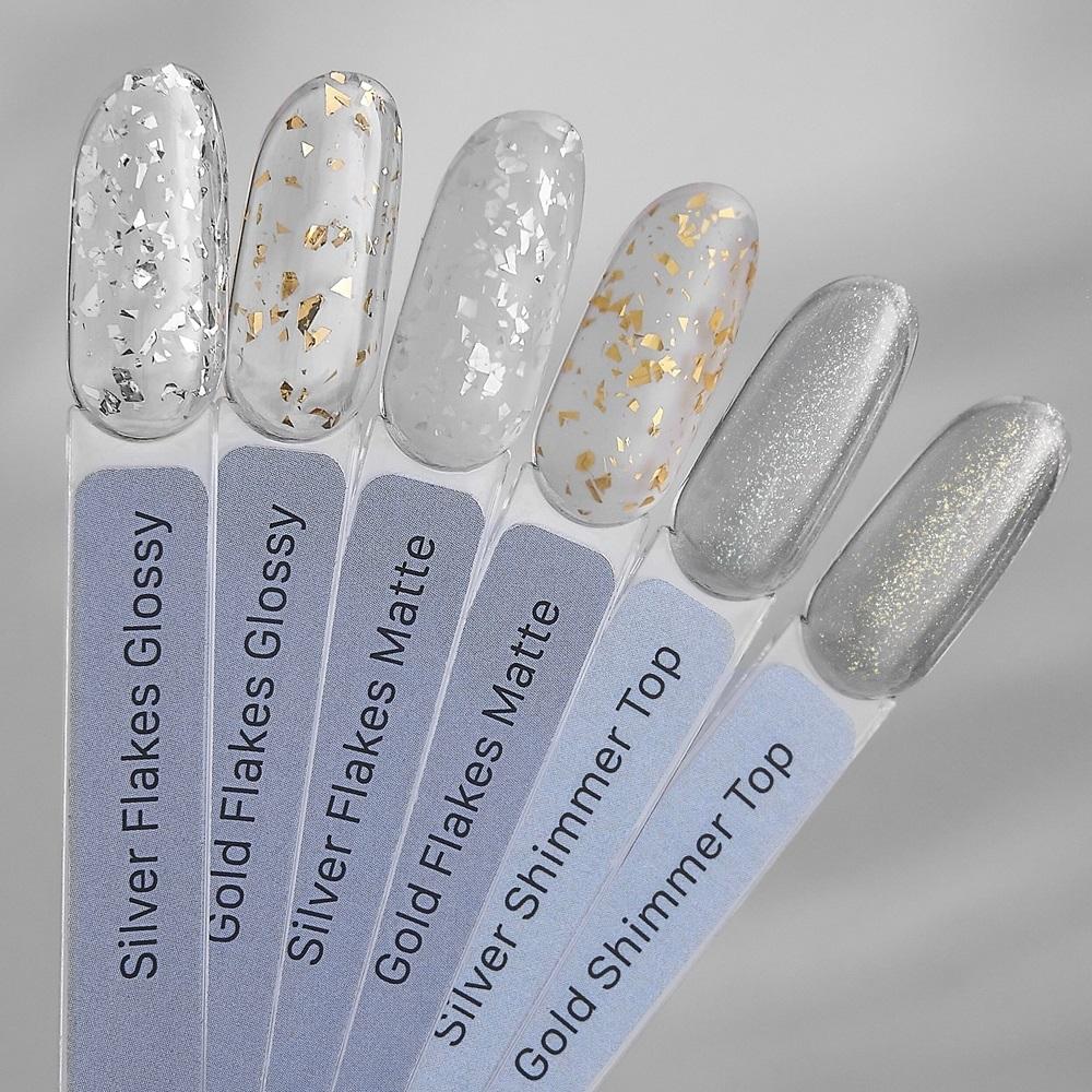 HEYLOVE - Top Silver Flakes Glossy, 15ml