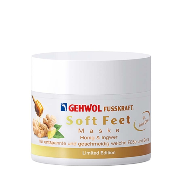 FUSSKRAFT Soft Feet Mask Honey & Ginger, for relaxed and silky soft feet and legs -GEHWOL™