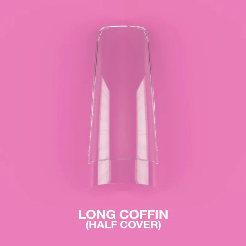 GEL TIPS COFFIN LONG (Half cover) (500PCS) - LUNA