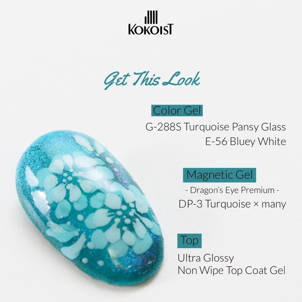 Kokoist - E-288S Turquoise Pansy Glass