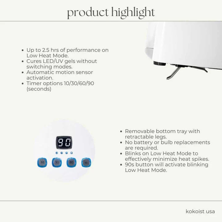 Kokoist - LE BLANC Hybrid LED/UV Cordless Light