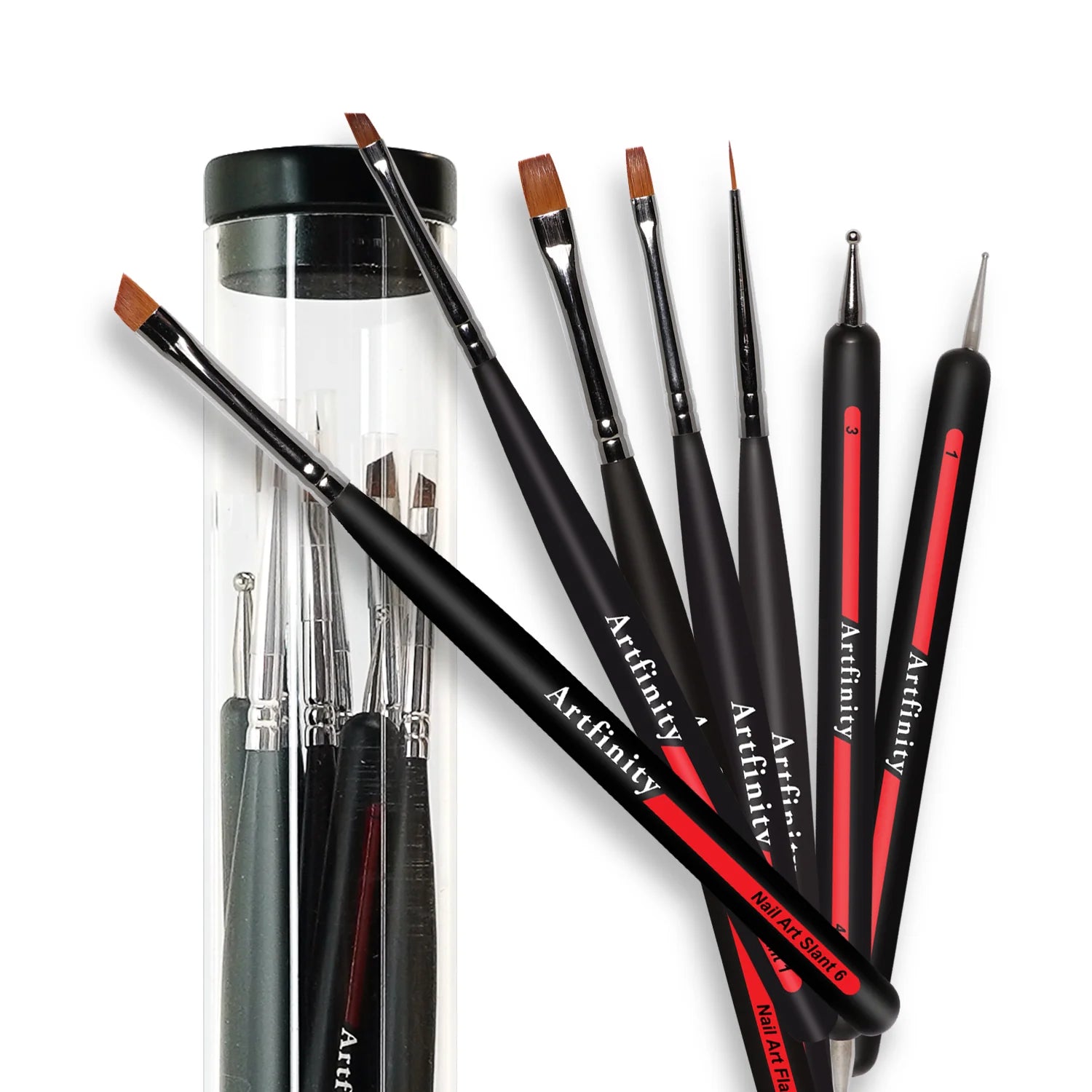 Kupa - Artfinity Nail Art Brush Kit, 8 pcs