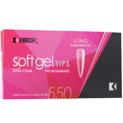 Kupa - Gelfinity EnrichRx Soft Gel Tips Almondletto Long, 550pc