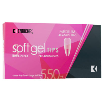 Kupa - Gelfinity EnrichRx Soft Gel Tips Almondletto Medium, 550pc