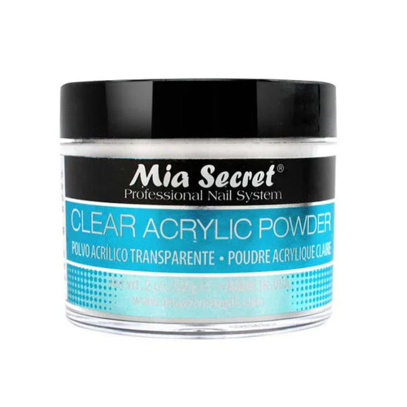 Mia Secret - Clear Acrylic Powder, 1oz, 2oz, 4 oz and 8oz