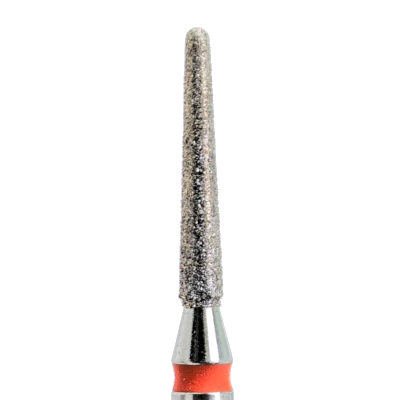 Diamond Nail Drill Bit Red Rounded Cone 1.6-10F (#190)- KMIZ