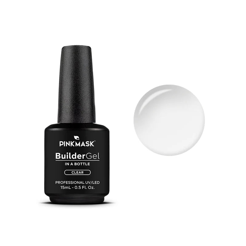 Pink Mask - Builder Gel Clear, 15ml and 30g