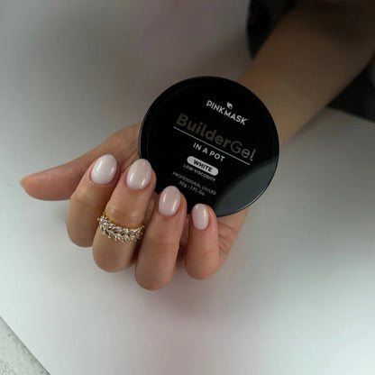 Pink Mask - Builder Gel White, 15ml and 30g