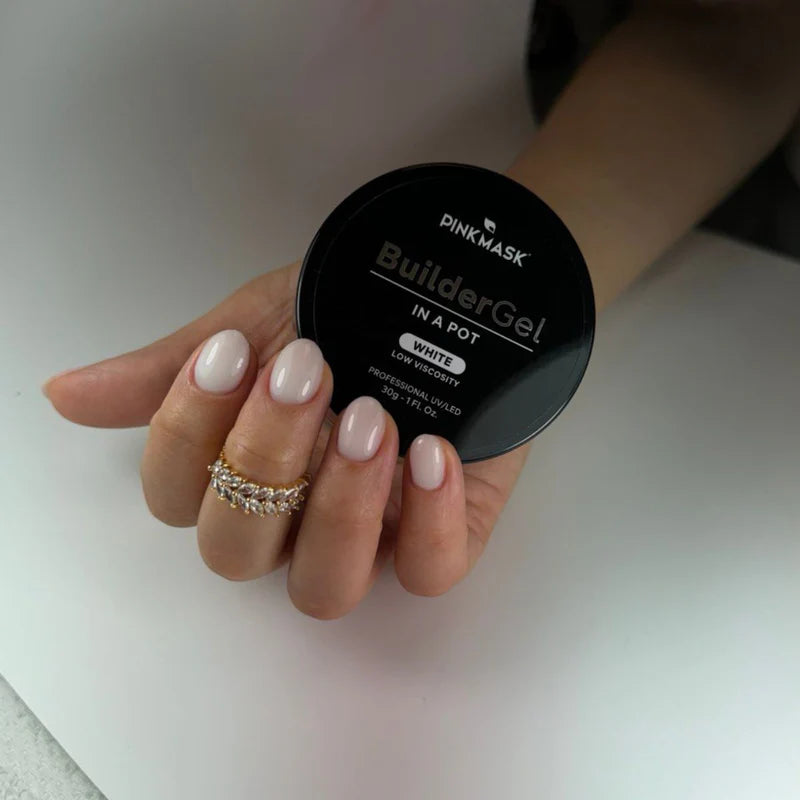 Pink Mask - Builder Gel White, 15ml and 30g