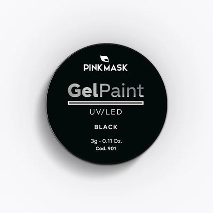 Pink Mask - Gel Paint Black