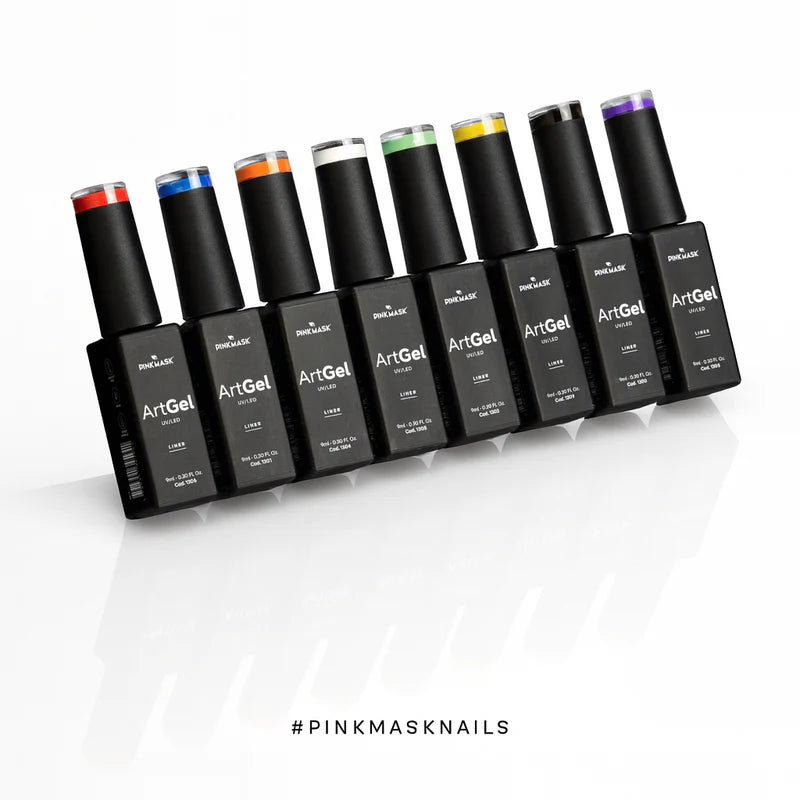 Pink Mask - Nail Art Gel Black