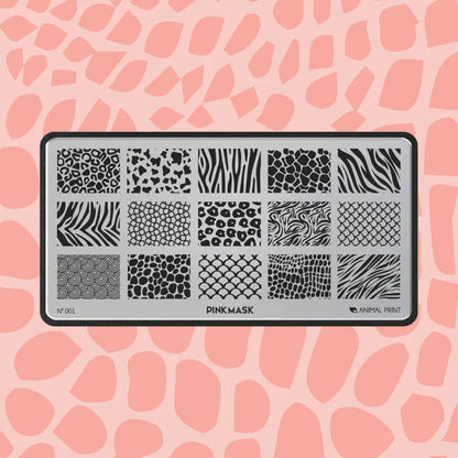 Pink Mask - Stamping Plate Animal Print