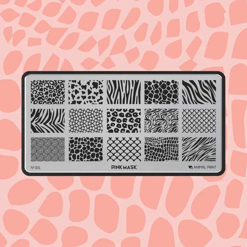 Pink Mask - Stamping Plate Animal Print