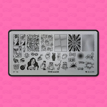 Pink Mask - Stamping Plate Boom!