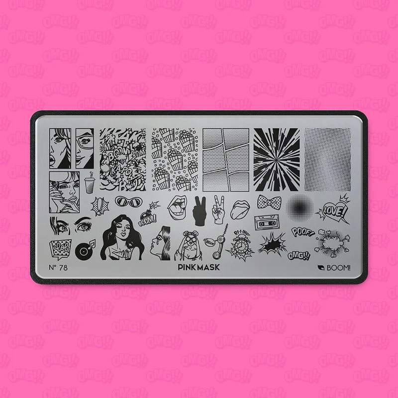 Pink Mask - Stamping Plate Boom!