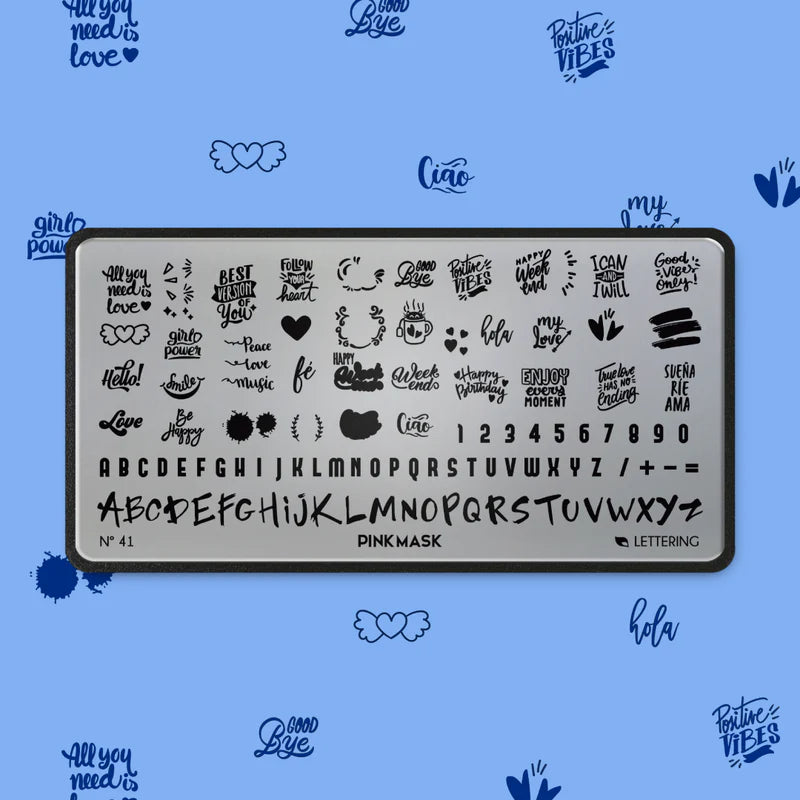 Pink Mask - Stamping Plate Lettering