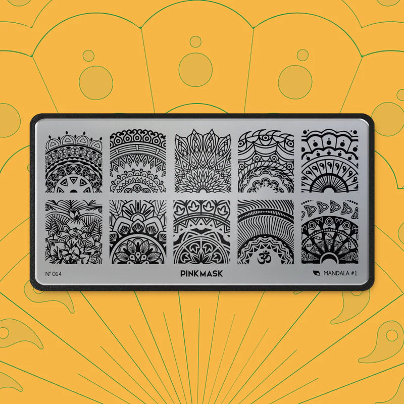 Pink Mask - Stamping Plate Mandala